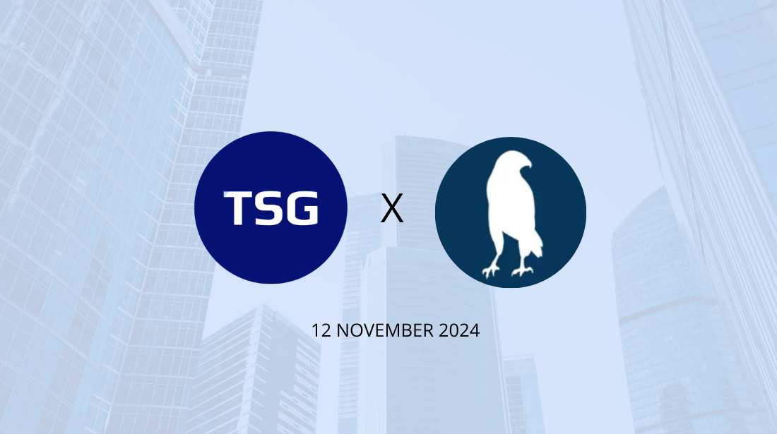 TSG and Bluehawk logos side by side