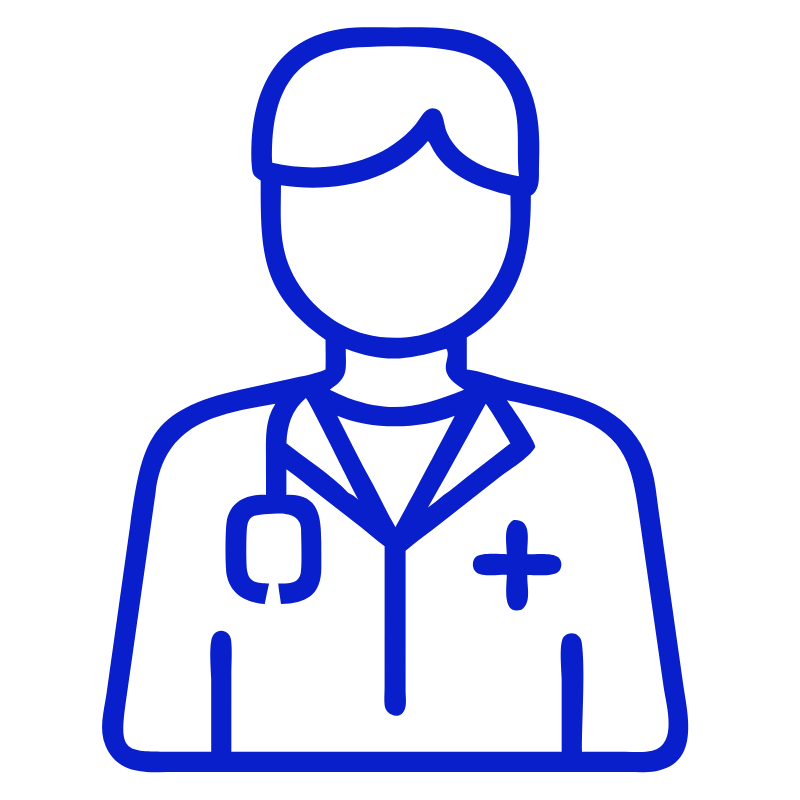 Doctor icon blue