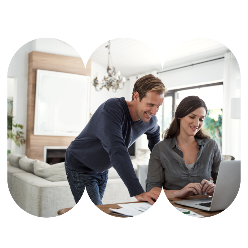 a couple doing bills a couple doing bills