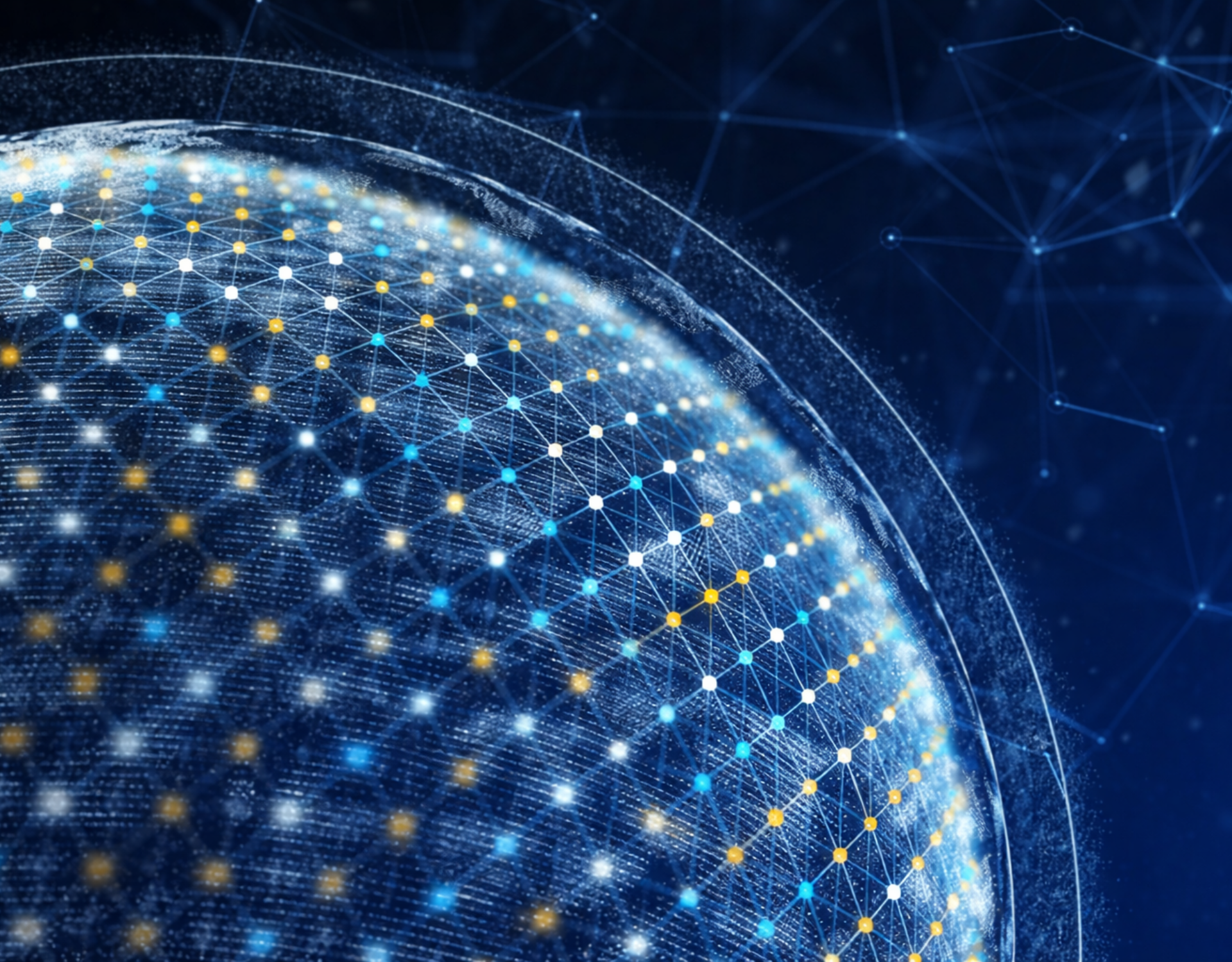 abstract data connected globe