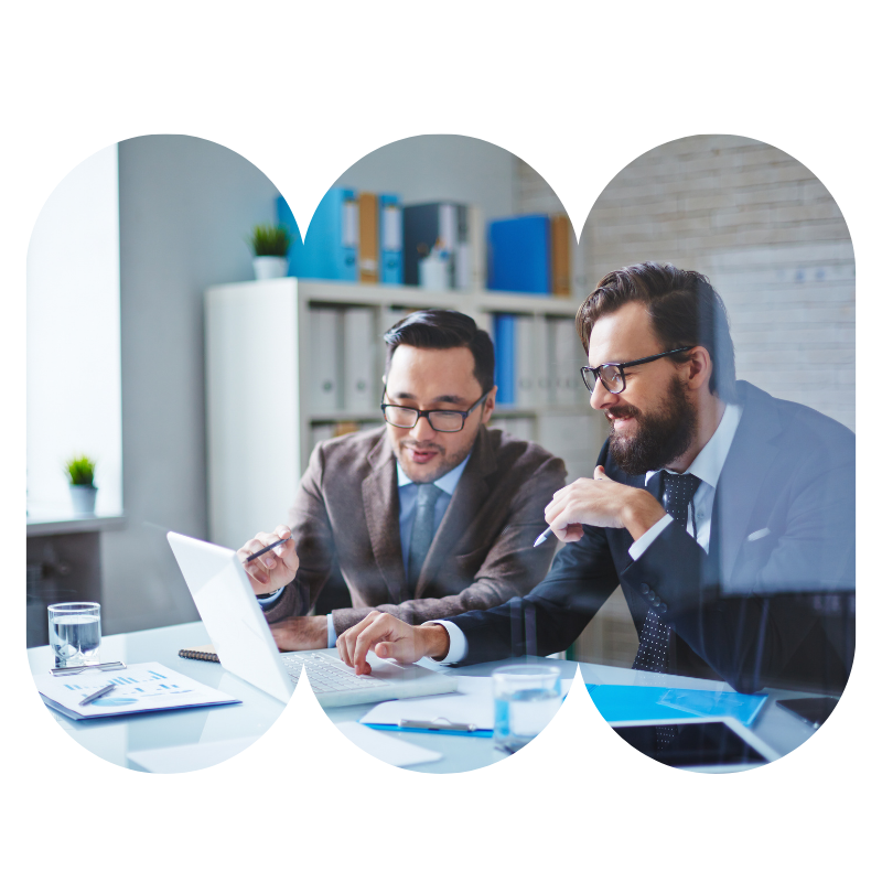 two male professionals collaborating two male professionals collaborating