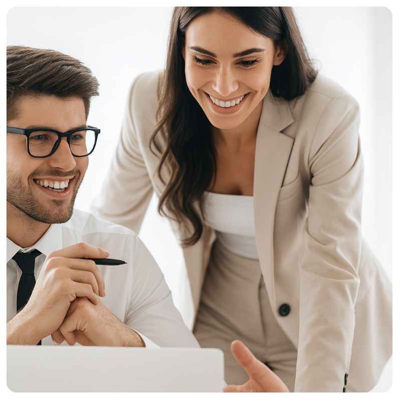 a group of young professionals laughing (1)